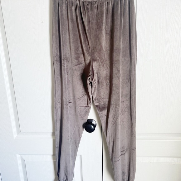 Skims Brown Velour Jogger Track Pants Size Small - Picture 3 of 4